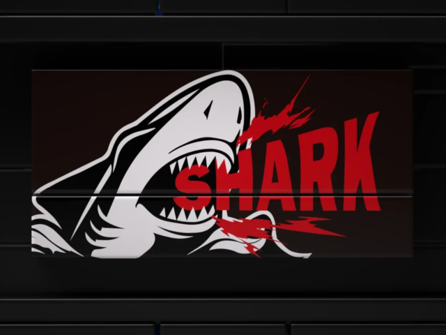 Shark scratch details on the ocean predator brick model