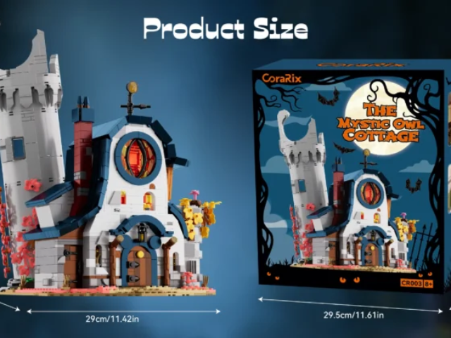 Collectible fantasy cottage building set for display