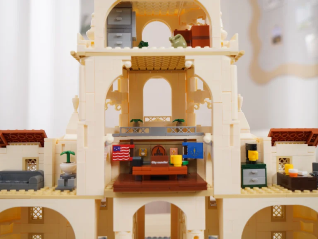Historic city hall style construction set with classical details