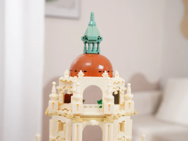 Terracotta tiled roofs on the CR004 city hall model
