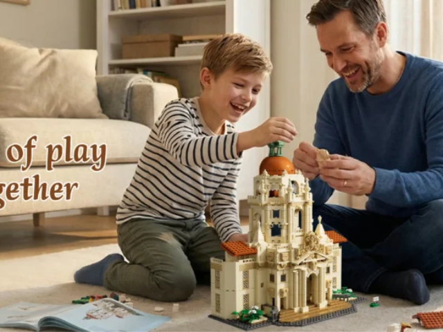 Completed Grand Civic Hall 1,676-piece building model