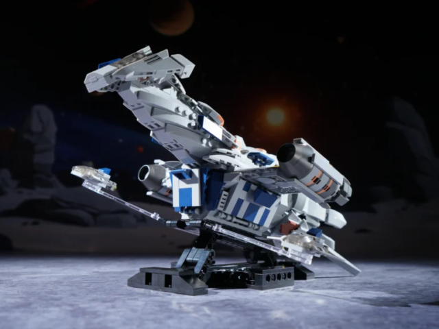 Rear thruster array of the CR006 sci-fi spaceship building set