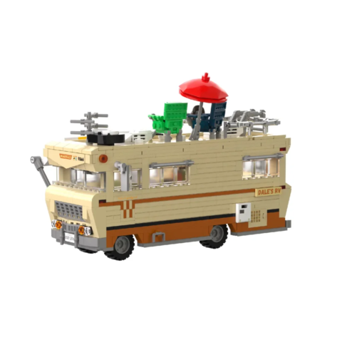Survival RV building set displayed beside its product box