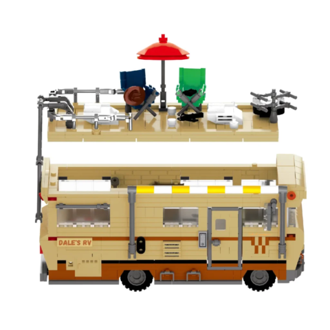 Collectible post-apocalyptic camper van brick model